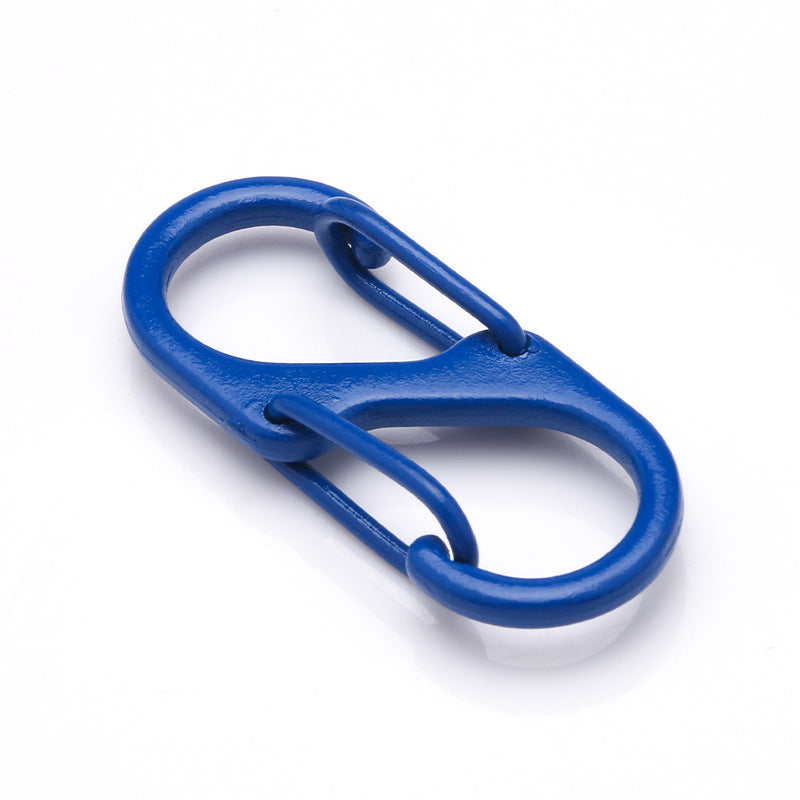 Paint color S Mountaineering Figure 8 S Shape double head zinc alloy spring diy jewelry link keychai-182