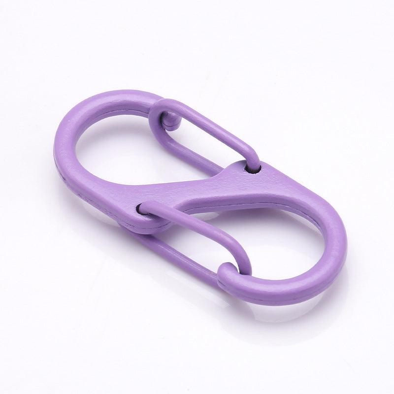 Paint color S Mountaineering Figure 8 S Shape double head zinc alloy spring diy jewelry link keychai-182