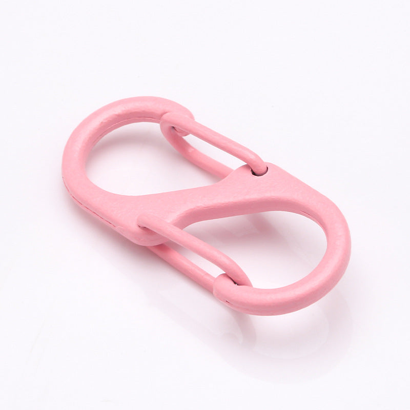 Paint color S Mountaineering Figure 8 S Shape double head zinc alloy spring diy jewelry link keychai-182
