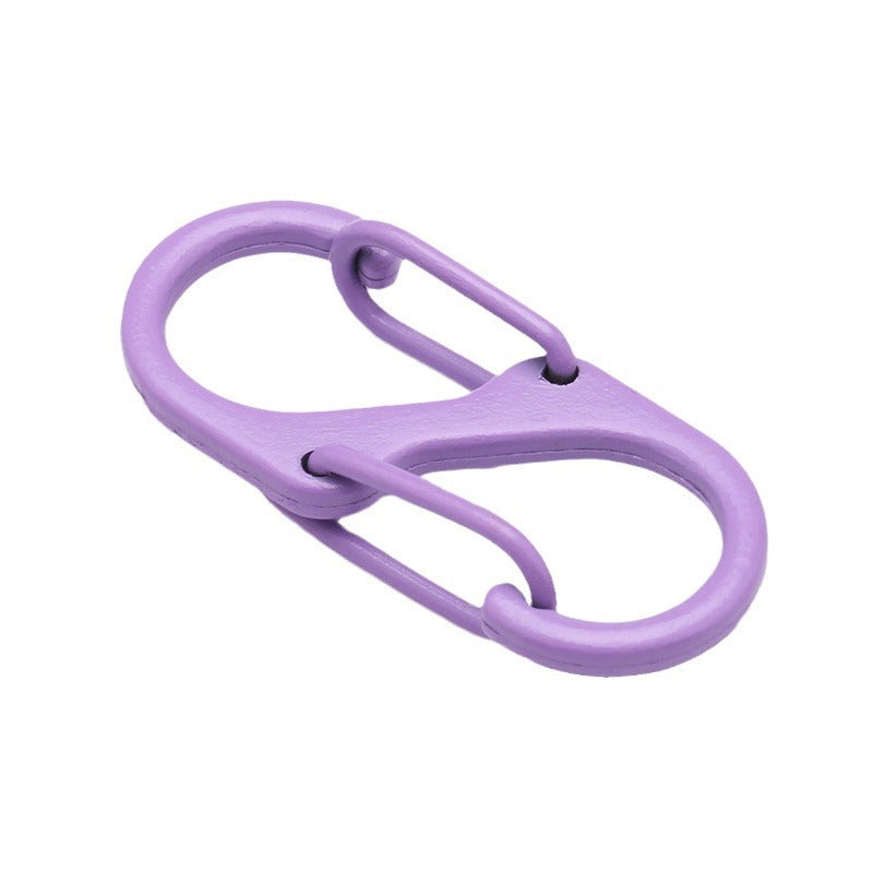 Paint color S Mountaineering Figure 8 S Shape double head zinc alloy spring diy jewelry link keychai-182