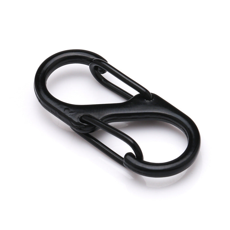 Paint color S Mountaineering Figure 8 S Shape double head zinc alloy spring diy jewelry link keychai-182