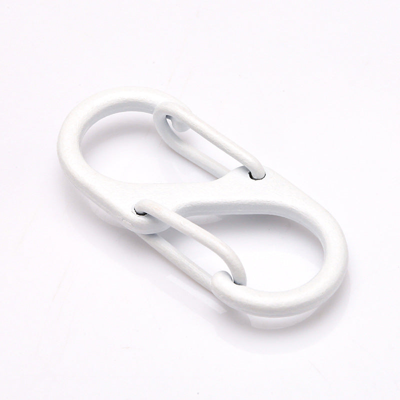 Paint color S Mountaineering Figure 8 S Shape double head zinc alloy spring diy jewelry link keychai-182
