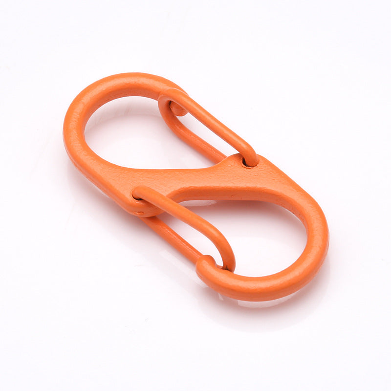 Paint color S Mountaineering Figure 8 S Shape double head zinc alloy spring diy jewelry link keychai-182