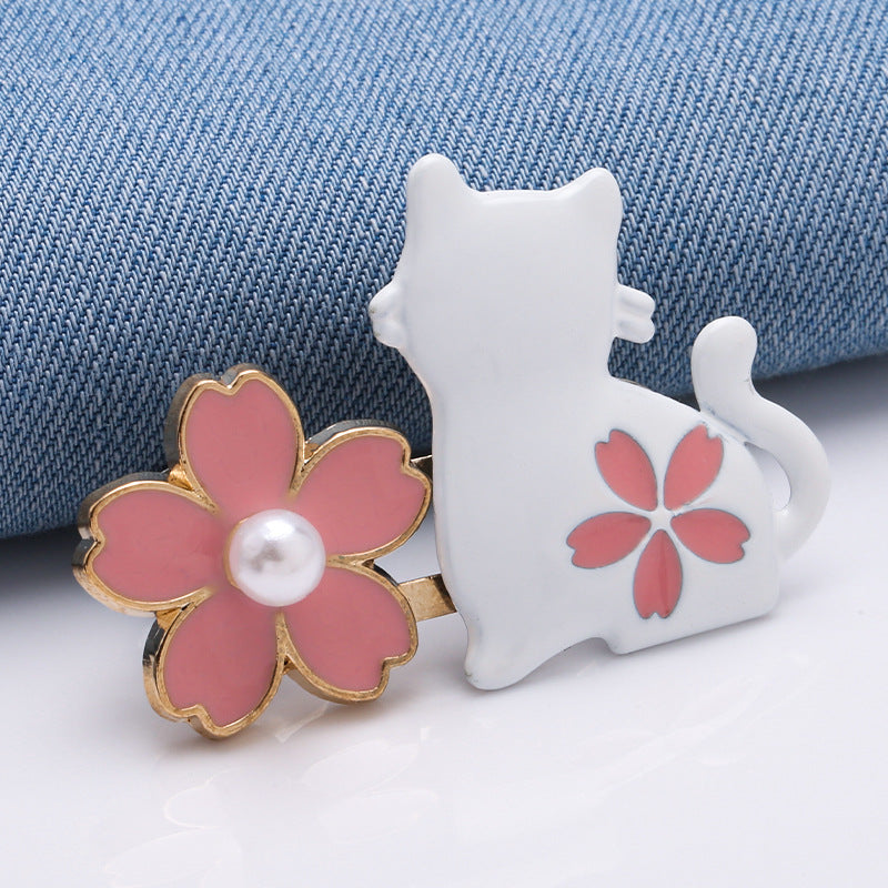 Sakura Cat Waist Button Staple waist shrinker Detachable waist change button-185