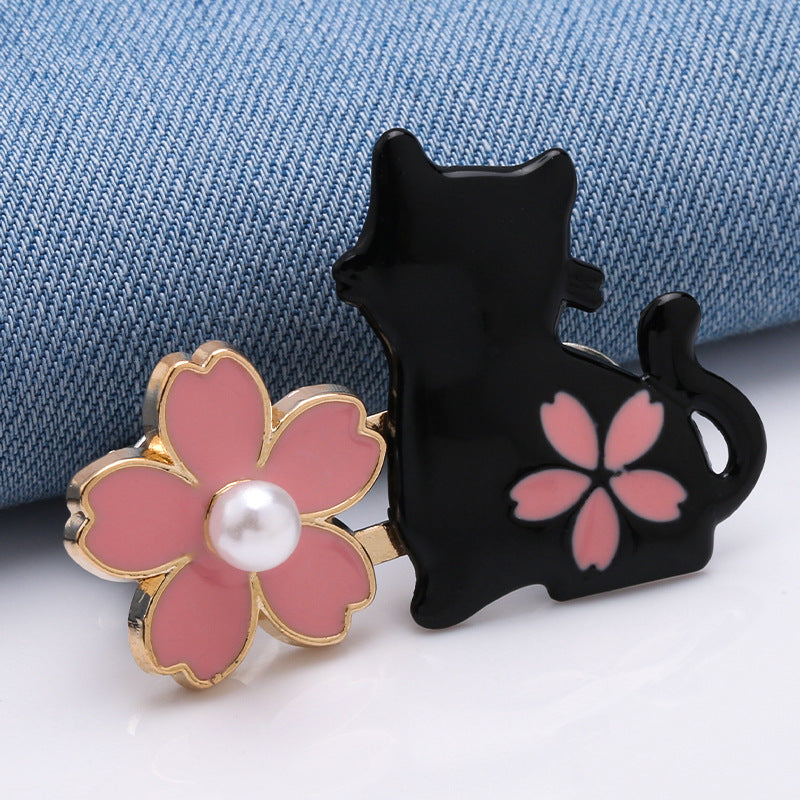 Sakura Cat Waist Button Staple waist shrinker Detachable waist change button-185