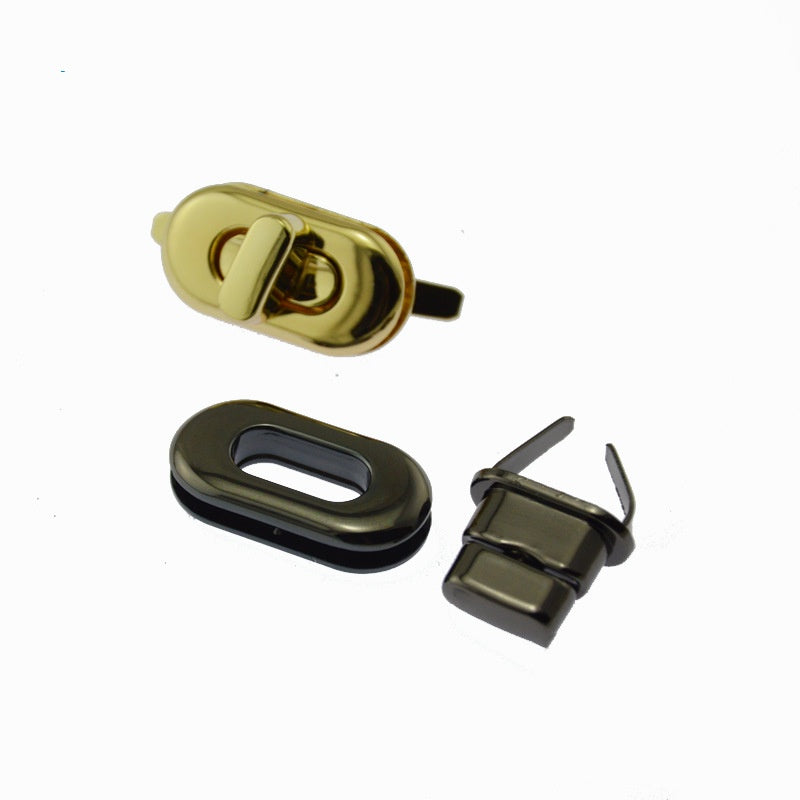 Custom metal clasp turn lock oval plate twist lock zinc alloy lock for handbag purse - 186