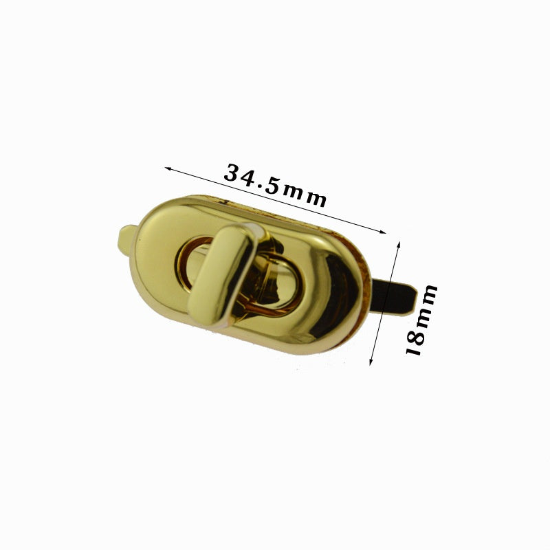 Custom metal clasp turn lock oval plate twist lock zinc alloy lock for handbag purse - 186