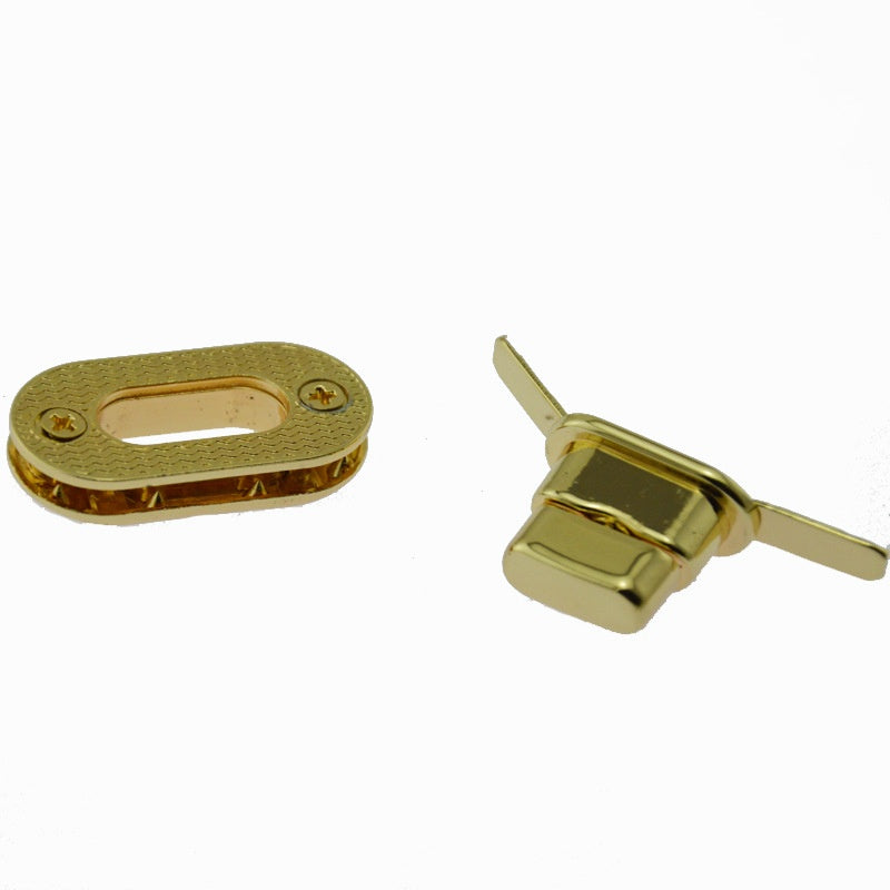 Custom metal clasp turn lock oval plate twist lock zinc alloy lock for handbag purse - 186