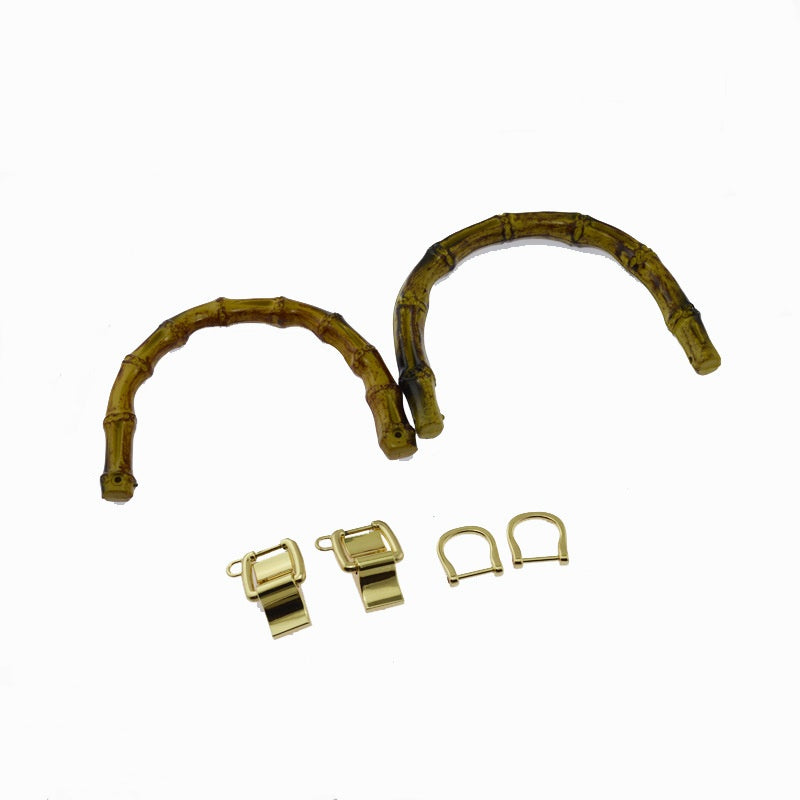 Handbag Arched Bamboo Handle With Horseshoe Buckles - 187