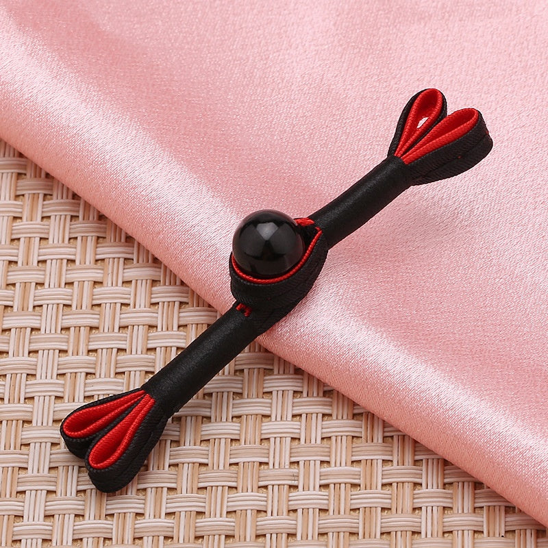 Chinese Traditional Red Swallowtail Knot Frog Button Cheongsam Beads for Clothing Shoes-187