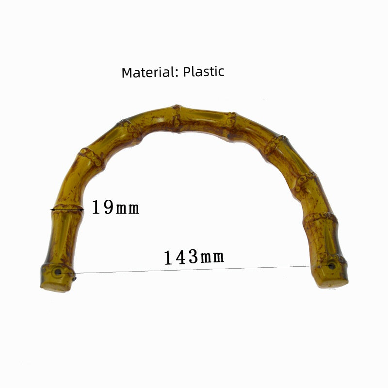 Handbag Arched Bamboo Handle With Horseshoe Buckles - 187