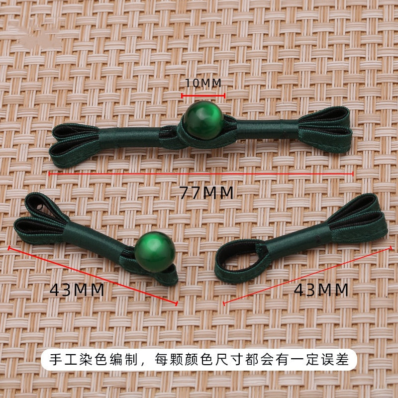Chinese Traditional Red Swallowtail Knot Frog Button Cheongsam Beads for Clothing Shoes-187