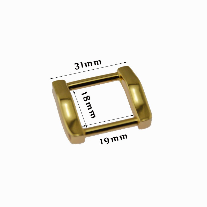 Wholesale custom high quality retaining Metal square buckle ring for leather strap - 189