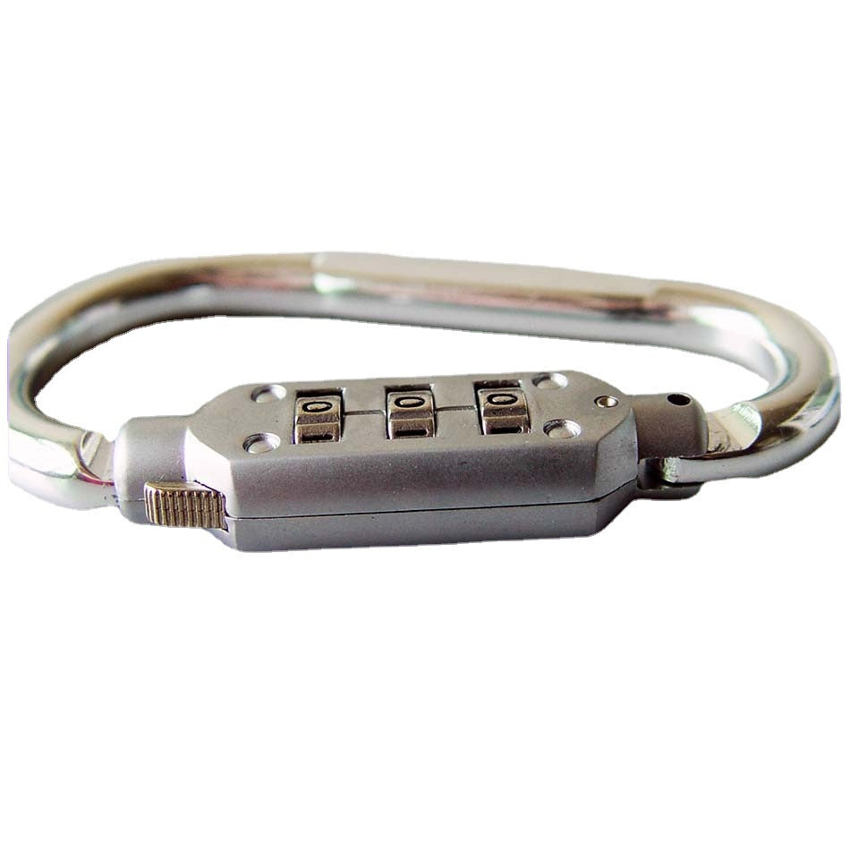 D Type Combination Padlock Aluminium Alloy Password Mountaineering Buckle Bicycle Security Lock For Bicycle-19