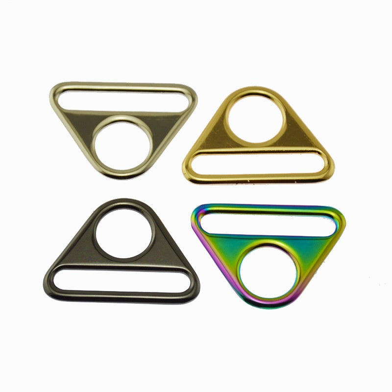 Triangle buckle webbing pull center buckle round hole adjustment buckle inner diameter 38mm - 190