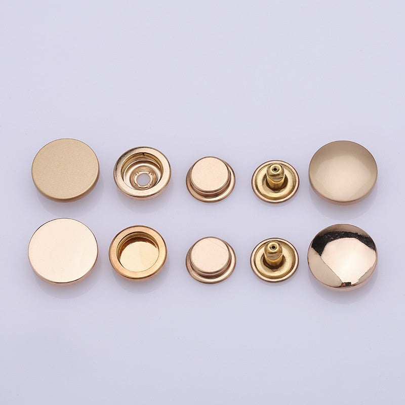 Factory Custom Metal Button 5 Parts Metal Snap Button for Wallet/clothing