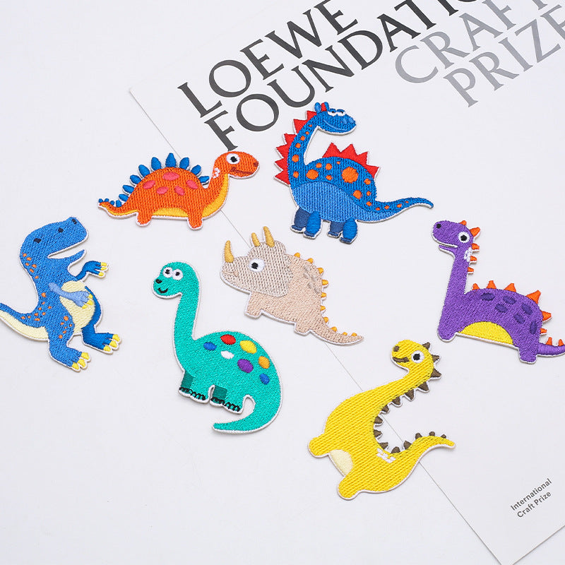 new self sticker embroidery cute cartoon dinosaur baby Patch for kid clothes decoration-194