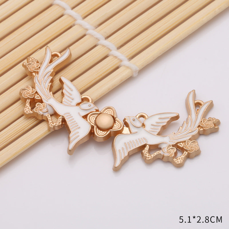 Waist retraction Daisy flower button metal disc button mother button retro Chinese style cheongsam jeans waist retraction magic-195