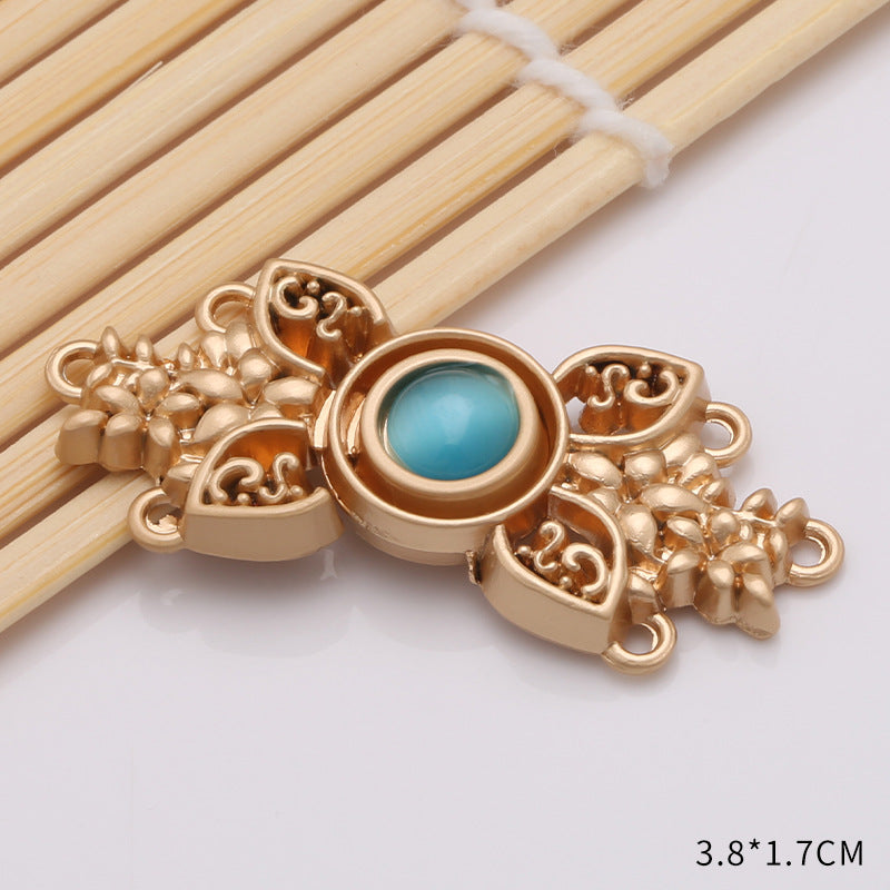 Waist retraction Daisy flower button metal disc button mother button retro Chinese style cheongsam jeans waist retraction magic-195