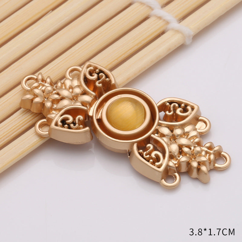 Waist retraction Daisy flower button metal disc button mother button retro Chinese style cheongsam jeans waist retraction magic-195