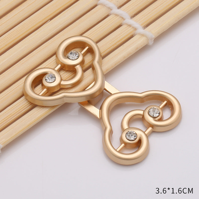 Waist retraction Daisy flower button metal disc button mother button retro Chinese style cheongsam jeans waist retraction magic-195