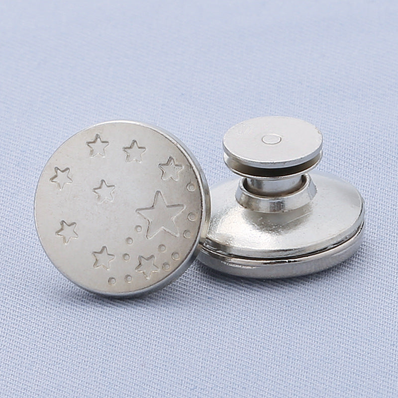 Metal 17mm customizable remove metal buttons jeans gold plated removable shank button for Clothing accessories-198