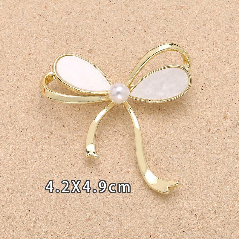 Alloy Butterfly Pearl Brooch Clothing Pin Fastener For Women Clothing Garment Bag Accessories Decoration-199