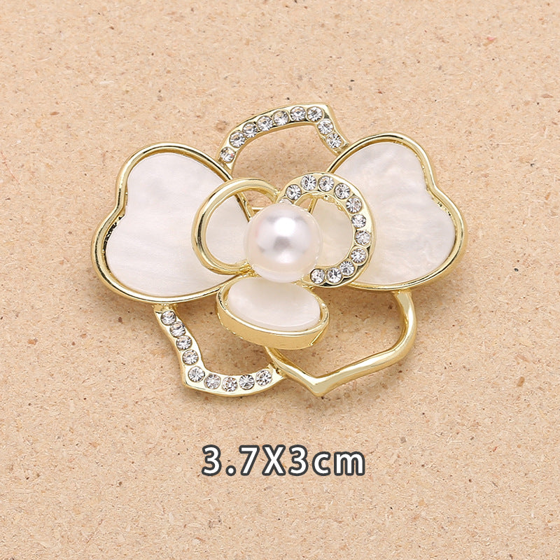 Alloy Butterfly Pearl Brooch Clothing Pin Fastener For Women Clothing Garment Bag Accessories Decoration-199