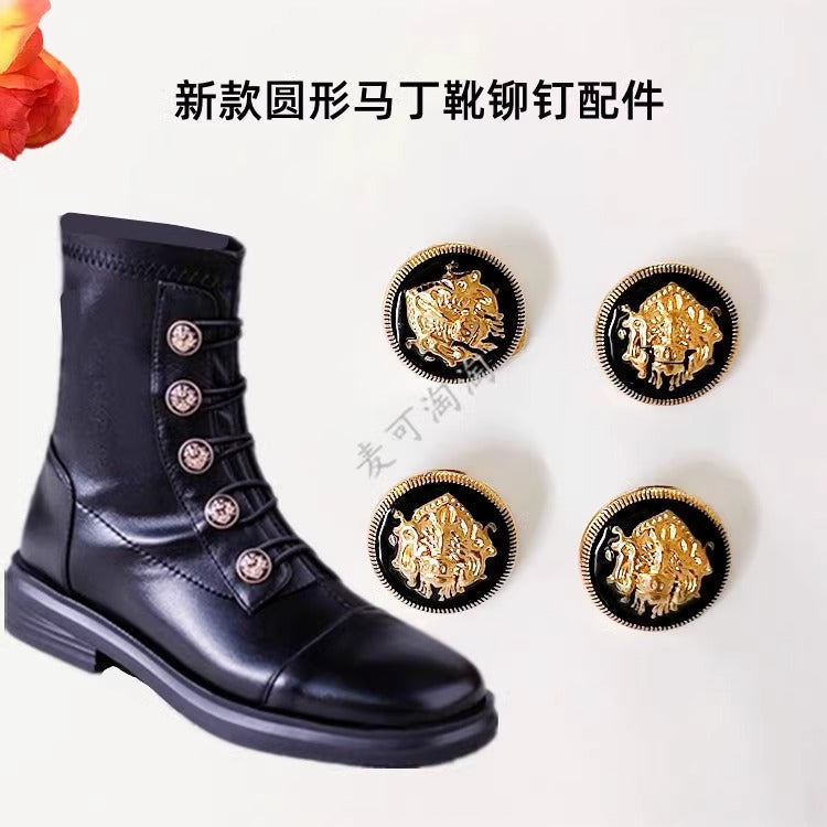Black and gold buttons for boots-145