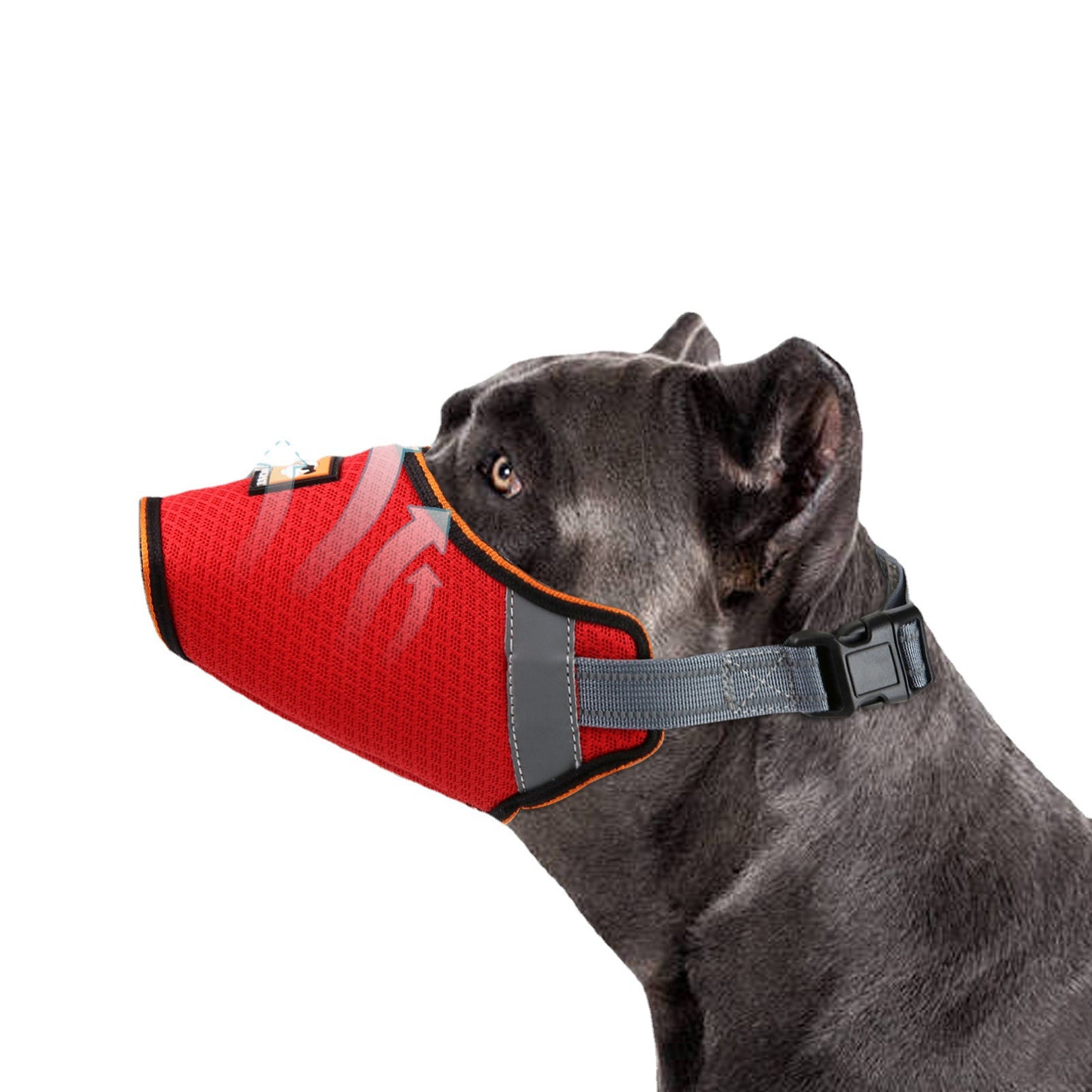 Adjustable Nylon Pet Mask for Large Dogs Manufacturer's Wholesale Anti-Bite Breathable Soft Dog Muzzle Free Available-117