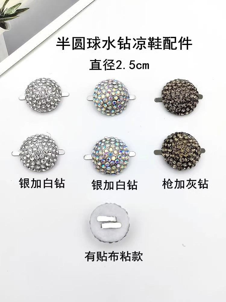 Fashion Gold Silver Plating Wedding Rhinestone Pearl Metallic Shank buckle for shoes -154