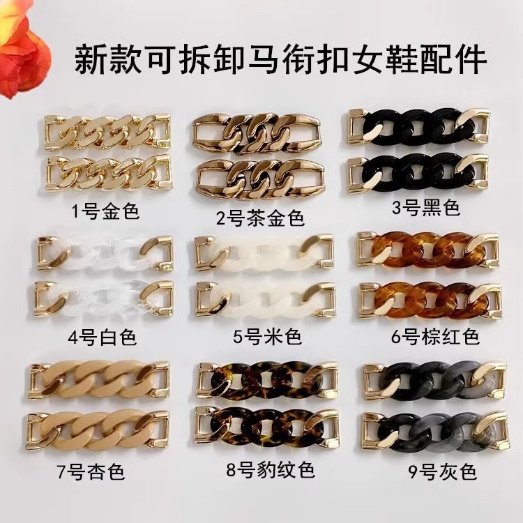 2025 Fashion Acrylic Women Shoe Chain Buckle Accessories Boots Shoe Chain Accessories-41