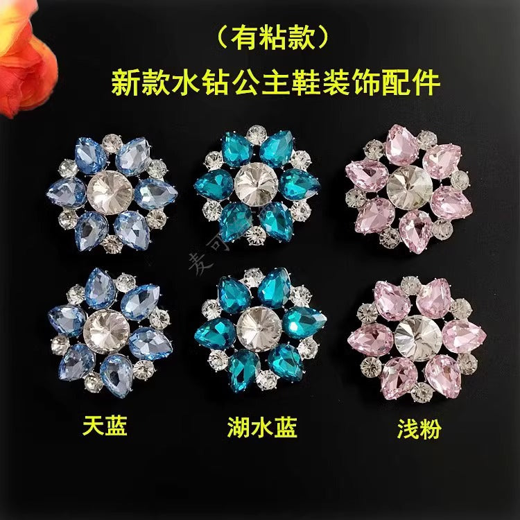 High Quality Metal Crystal Shoe Clips Rhinestone Shoe Accessories Decoration-149