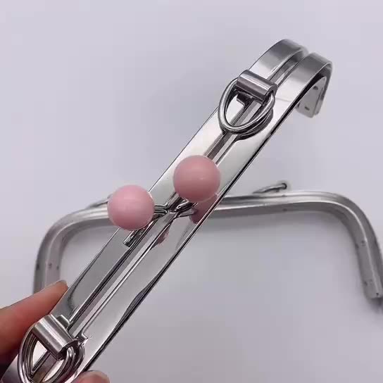 Customized Silver Purse Frame Handle Bag Accessories Metal Kiss Clasp Lock Purse Frame Square Shape Purse Frame-99