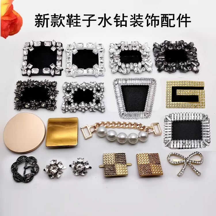 Shiny Crystal Shoe Buckle Metal Buckle for for Women's Shoe-140