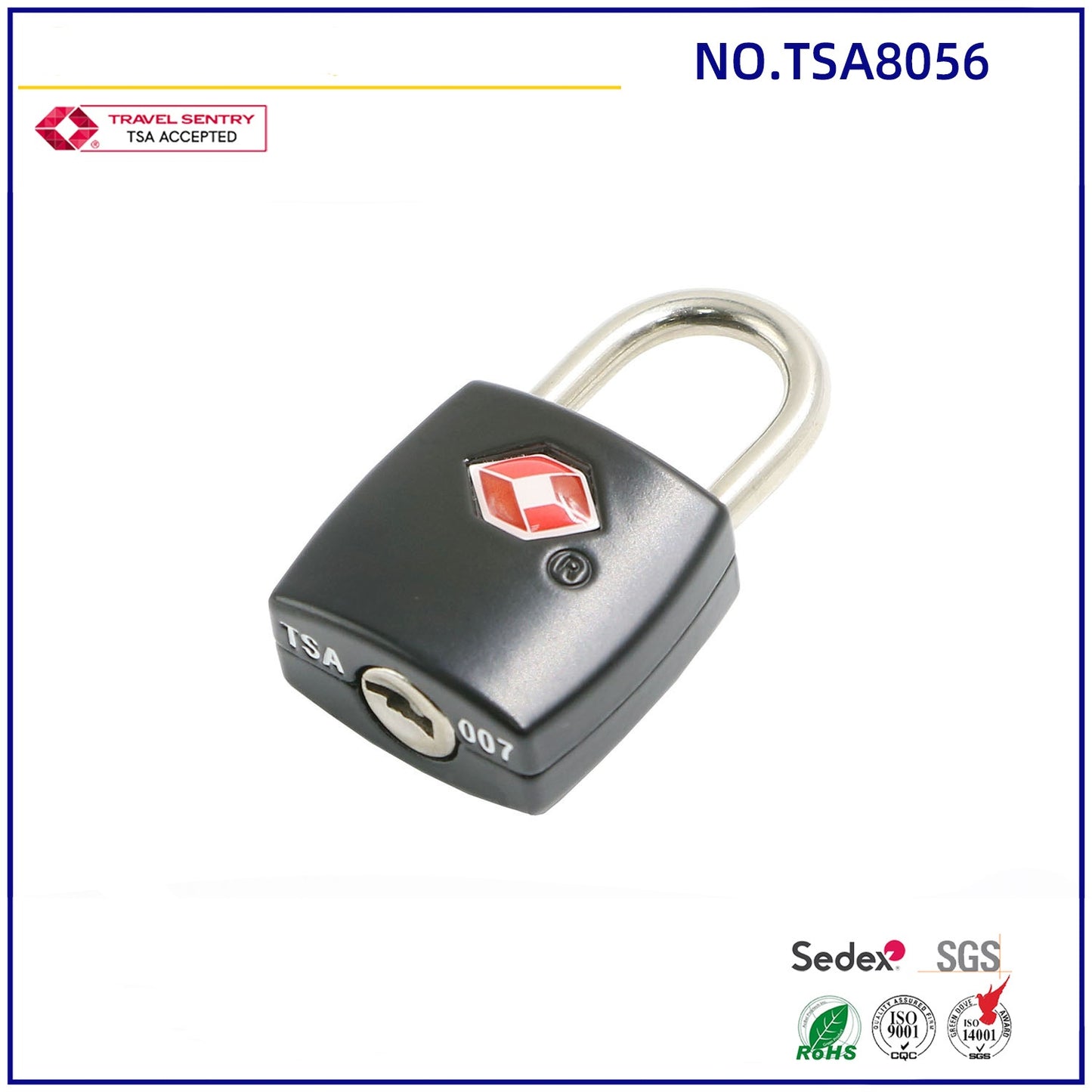 Factory Direct Wholesale TSA Lock Mini Stainless Steel Safety Padlock-2