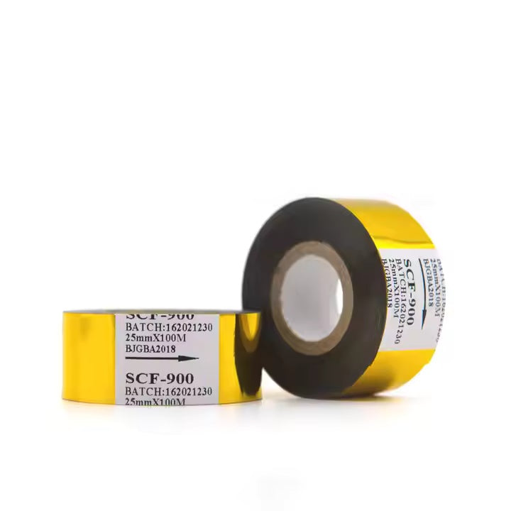 Metallic Foil Print Date Coding Ribbon Gold Silver Color Hot Stamping Foil for Coding Machine Print on Flexible Package