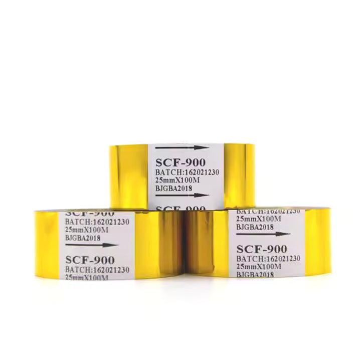 Metallic Foil Print Date Coding Ribbon Gold Silver Color Hot Stamping Foil for Coding Machine Print on Flexible Package