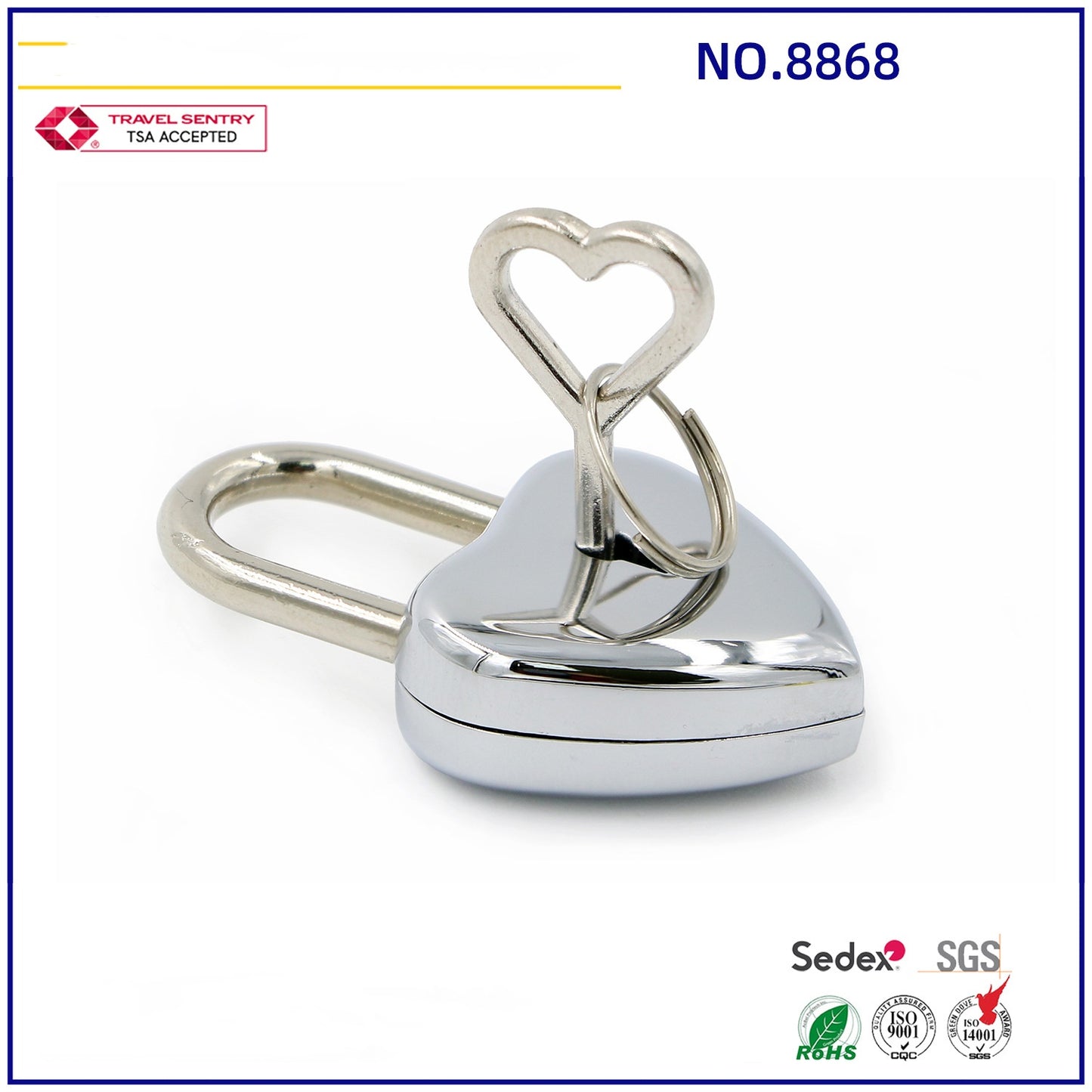 Kukou Hight quality Shape Padlock Clasp Key Lock Star Heart Shape Padlock with Key-2