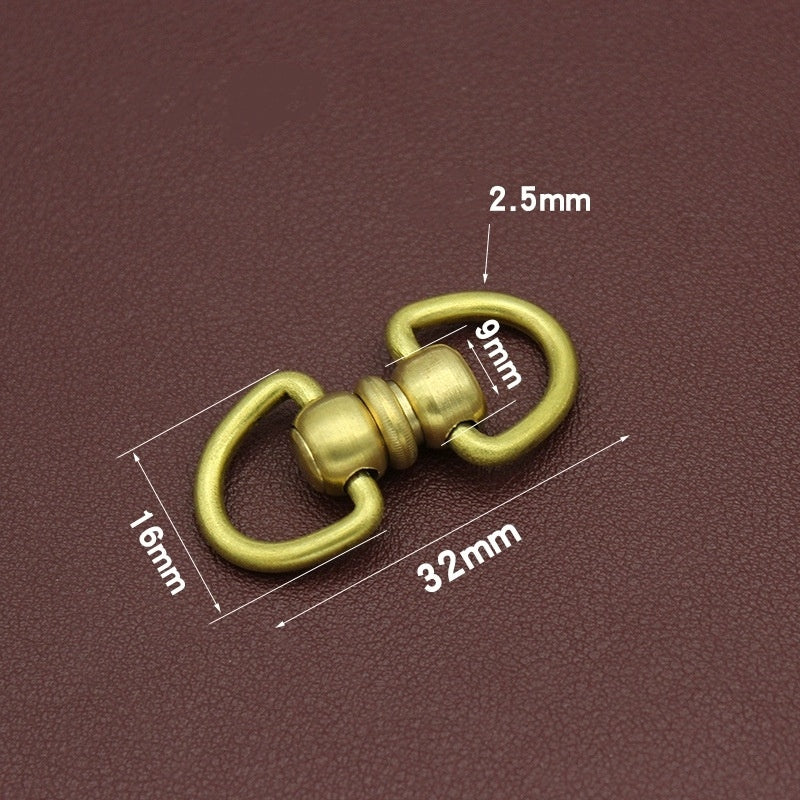 Brass material Round Head Button Screw Leather Craft Mushroom Head Screw Bag Rivet Brass Pacifier Nail brass monk's head-20