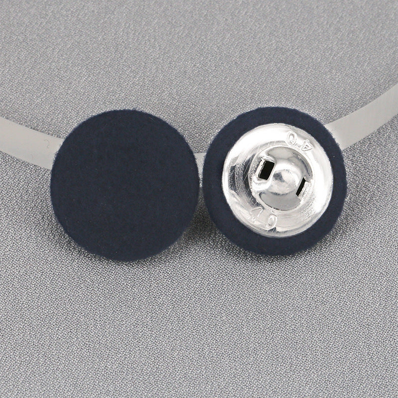 Factory Wholesale Round Colorful Coat Placket Woolen Cashmere Coat Down Flannel Buttons Fabric Covered Button-20