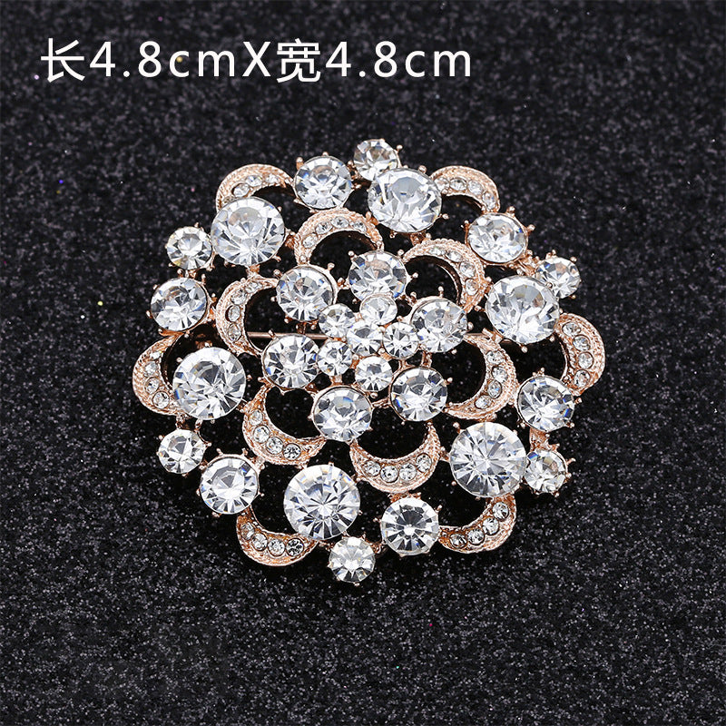 Created Crystal Brooch Fancy Vintage Style Flower Brooch Pin for Women, girls, ladies-200