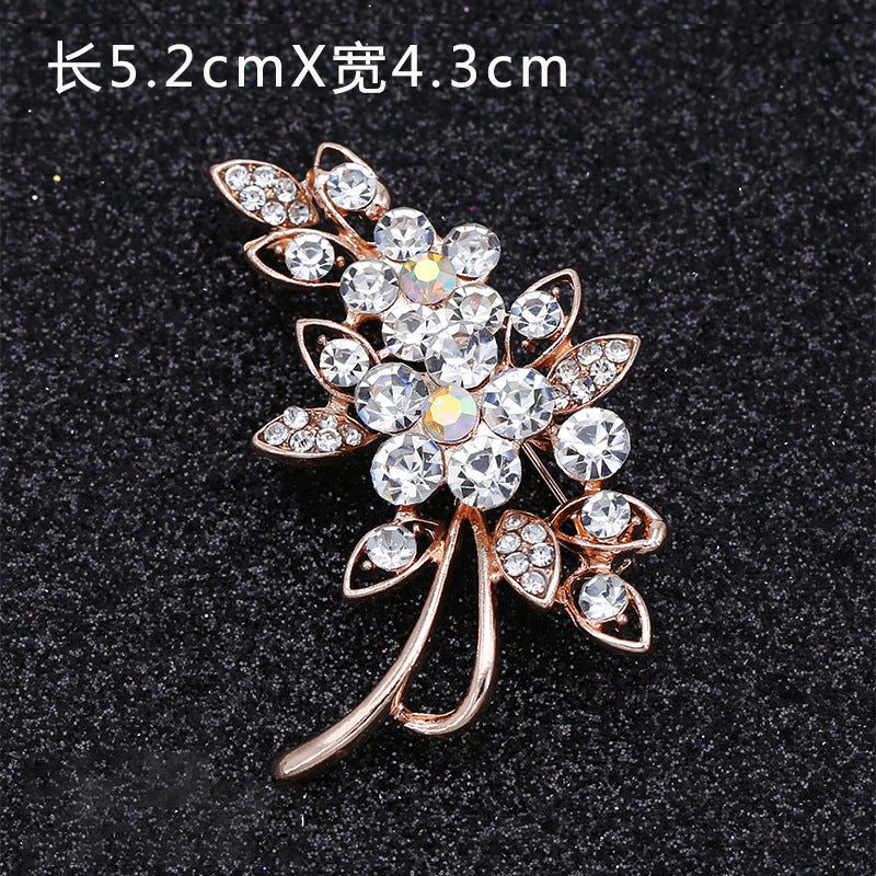 Created Crystal Brooch Fancy Vintage Style Flower Brooch Pin for Women, girls, ladies-200