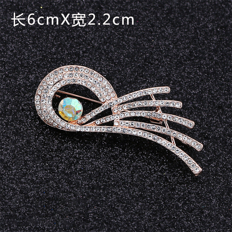 Created Crystal Brooch Fancy Vintage Style Flower Brooch Pin for Women, girls, ladies-200