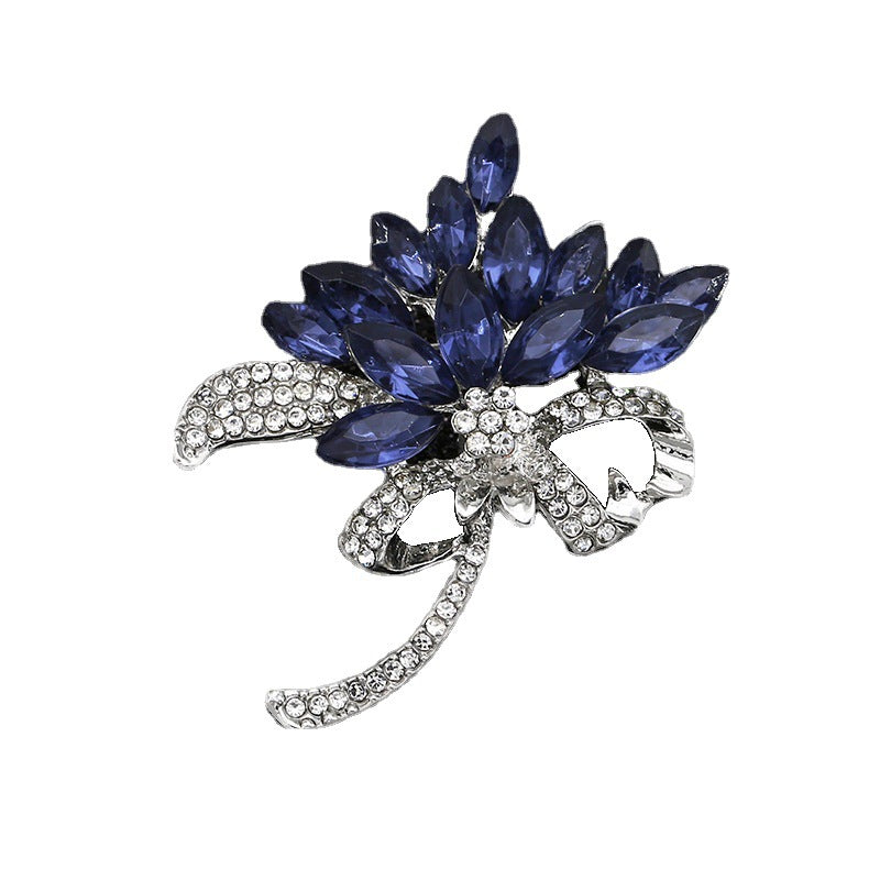 Created Crystal Brooch Fancy Vintage Style Flower Brooch Pin for Women, girls, ladies-200