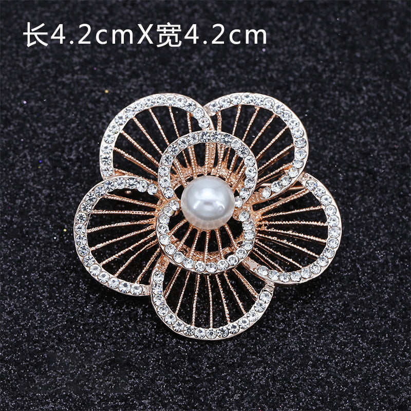 Created Crystal Brooch Fancy Vintage Style Flower Brooch Pin for Women, girls, ladies-200