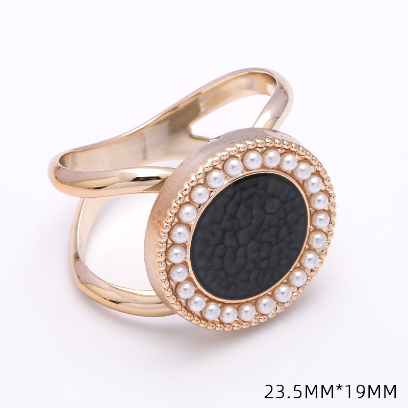 Spot Real Gold Electroplating White Orange Black Enamel Scarf Buckle Cross Bow Scarf Jewelry Scarf Shawl Buckle-49