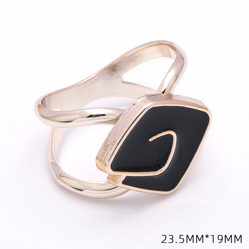 Spot Real Gold Electroplating White Orange Black Enamel Scarf Buckle Cross Bow Scarf Jewelry Scarf Shawl Buckle-49