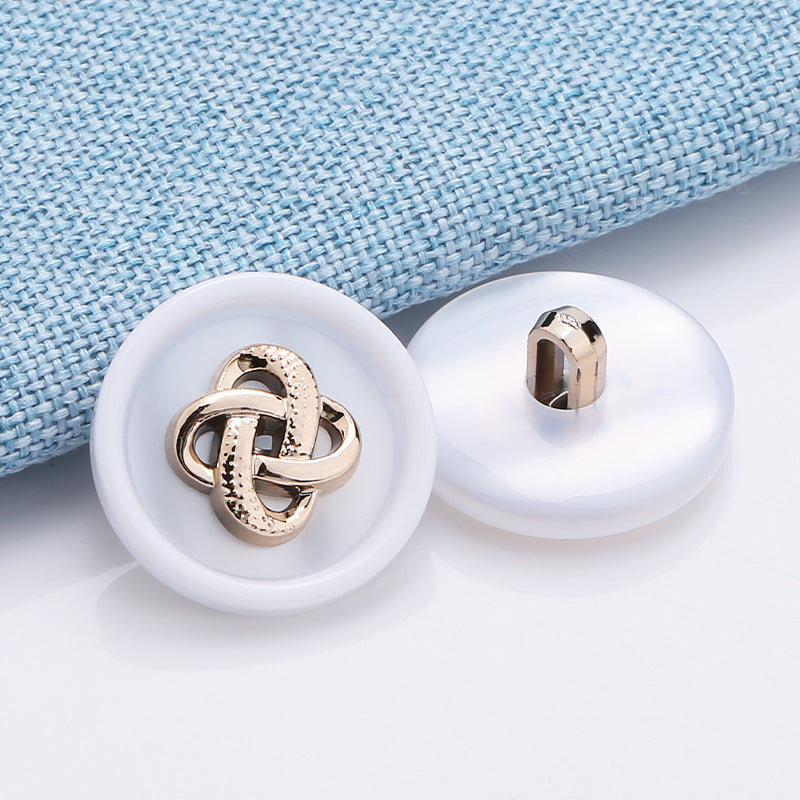 In Stock Wholesale Round Retro Hollow Shank Button Metal Buttons for Clothes-206