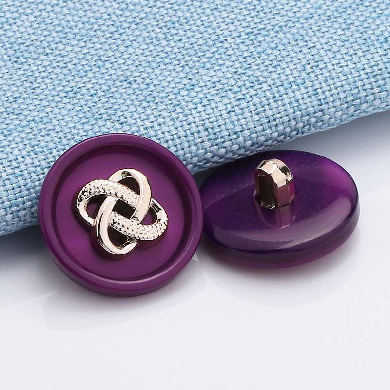 In Stock Wholesale Round Retro Hollow Shank Button Metal Buttons for Clothes-206